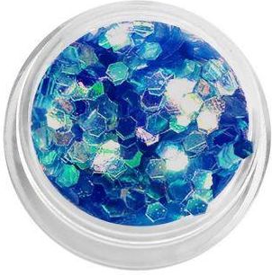 Bass Cosmetics Konfetti Płatki Hexagonalne Holograficzne Niebieskie 