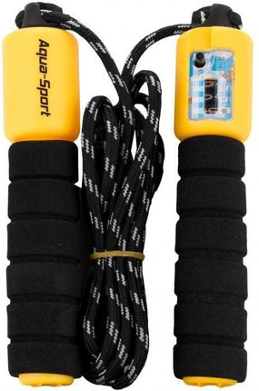 Aqua Sport Powerstrech Skakanka Z Licznikiem Regulacja Jump Rope With Counter Czarny Żółty