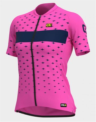 Ale Cycling Koszulka Damska Stars Różowy Granatowy R.L
