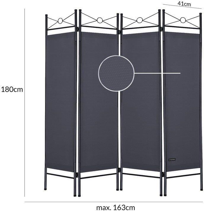 Widedecor METALOWY ANTRACYT PARAWAN ŚCIANKA DZIELĄCA ZASŁONA - zdjęcie 2 Widedecor METALOWY ANTRACYT PARAWAN ŚCIANKA DZIELĄCA ZASŁONA