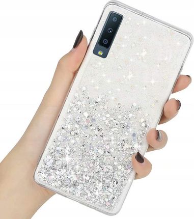 Etui Brokat Do Samsung A7 2018 Glitter Clear+szkło