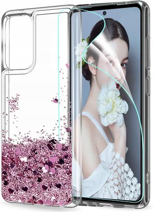 Etui Brokat Do Samsung A52 5G Liquid Case + Szkło