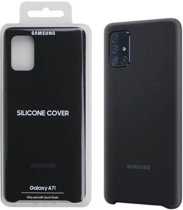 Samsung Silicone Cover do Galaxy A71 Czarny (EF-PA715TBEGWW)