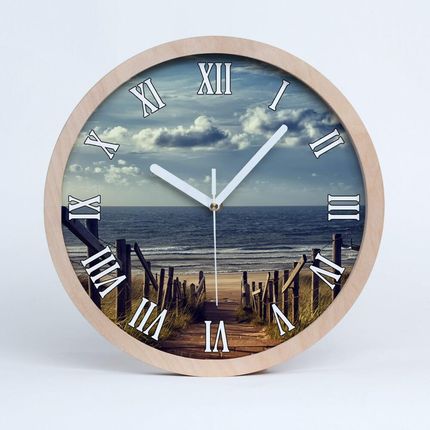Fototapety Ścieżka na plażę Nowoczesny zegar ścienny (ZD105624494)