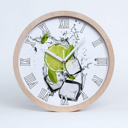 Fototapety Limonka z lodem Nowoczesny zegar ścienny (ZD50499693)
