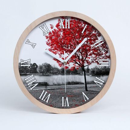 Fototapety Czerwone drzewo Zegar drewniany wiszący (ZD76838967)
