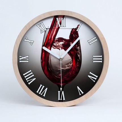 Fototapety Czerwone wino Zegar ścienny okrągły (ZD86527564)