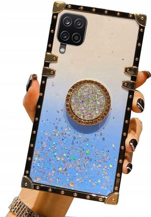 Etui Do Samsung A12 Mocne Brokat Ring + Szkło