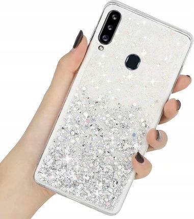 Etui Brokat Do Samsung A20S Glitter Case + Szkło
