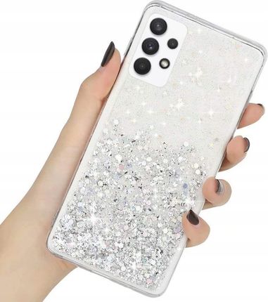 Etui Brokat Do Samsung A52 Glitter Clear + Szkło