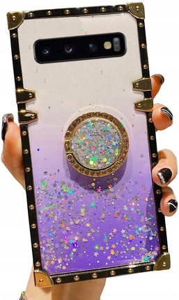 Etui Do Samsung S10 Mocne Brokat Ring Case + Szkło