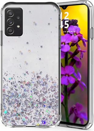 Etui do Samsung A32 5G Glitter Case Brokat + Szkło