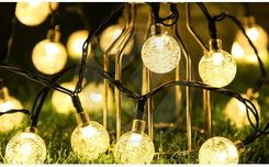 Zdjęcie Girlanda małe kulki 2cm na balkon solarna Led ciep - Zakroczym