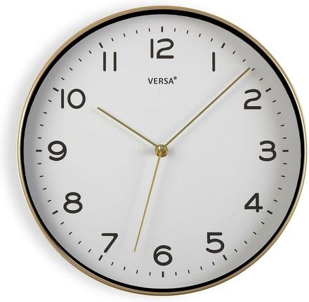 Bigbuy Home Zegar Ścienny Złoty PU (30,5 x 4,3 x 30,5 cm) (S3408202)