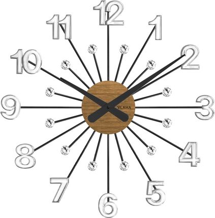 Vlaha Zegar ścienny z kryształkami VCT1082 - 48 cm
