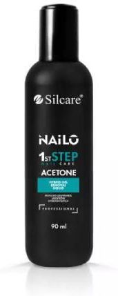 Silcare Nailo 1st Step Acetone Płyn do usuwania lakierów hybrydowych, 90ml