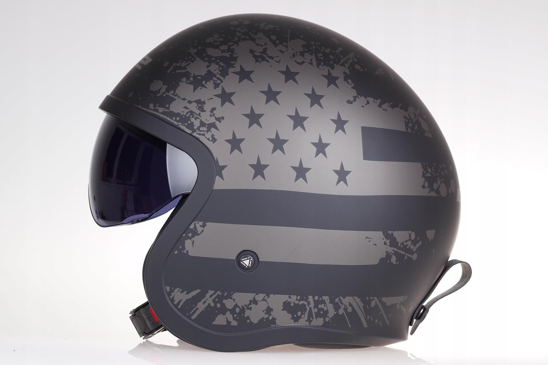Ls2 SPITFIRE OF599 BLACK FLAG OTWARTY KASK CHOPPER - zdjęcie 4 Ls2 SPITFIRE OF599 BLACK FLAG OTWARTY KASK CHOPPER