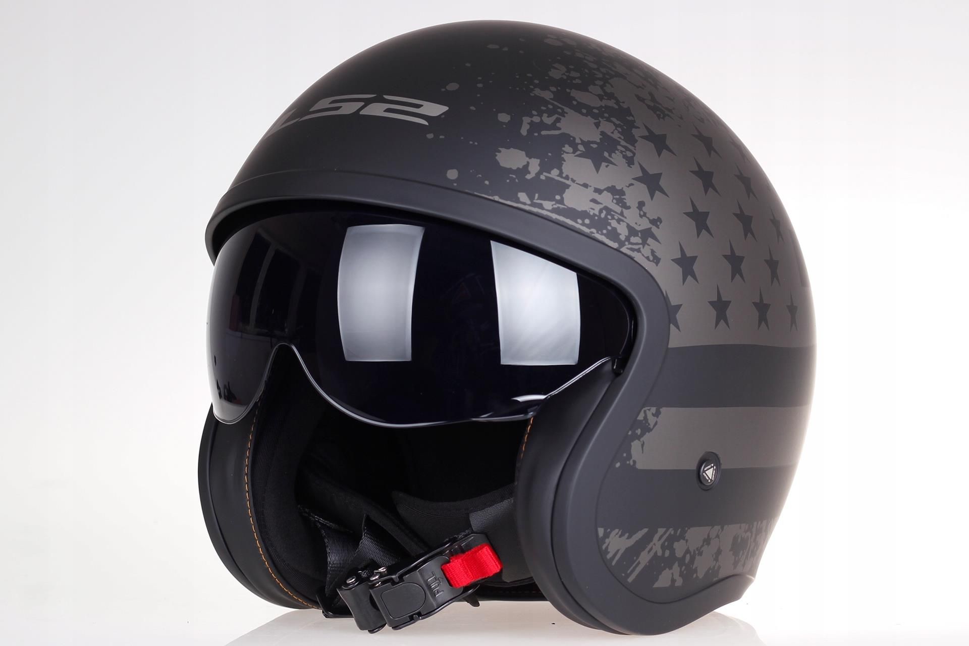 Ls2 SPITFIRE OF599 BLACK FLAG OTWARTY KASK CHOPPER - zdjęcie 10 Ls2 SPITFIRE OF599 BLACK FLAG OTWARTY KASK CHOPPER
