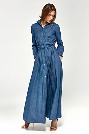 Sukienka maxi z długim rękawem S93 Jeans