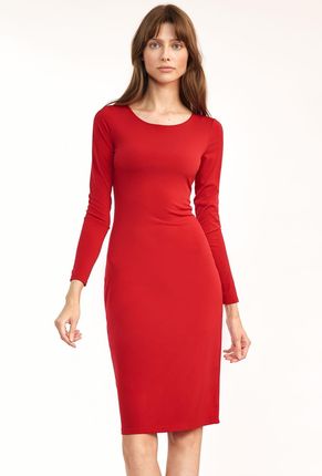 Czerwona dopasowana sukienka S192 Red