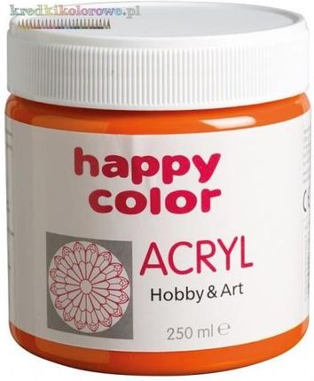 Gdd Farba Akrylowa 250Ml Pomarańczowa Happy Color 6616