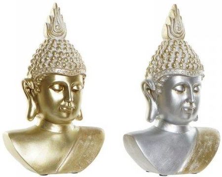 Dkd Home Decor Figurka Dekoracyjna Srebrzysty Złoty Budda Żywica (19 X 11.5 32 Cm) (2 Pcs) 11041919