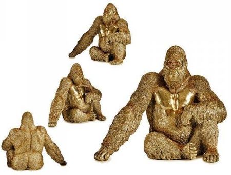 Gift Decor Figurka Dekoracyjna Goryl Złoty Żywica (36 X 50 62 Cm) 11042366