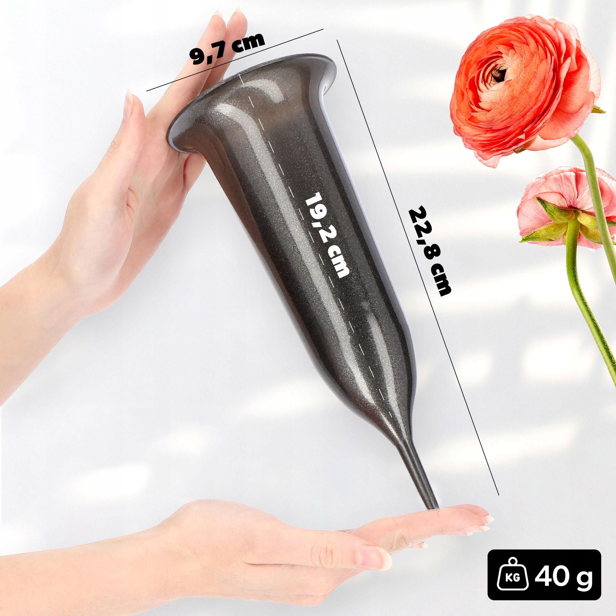 Flakon Na Cmentarz Wbijany Nagrobek Grafitowy 23Cm 9801902869 - zdjęcie 5 Flakon Na Cmentarz Wbijany Nagrobek Grafitowy 23Cm 9801902869