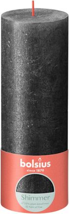 Bolsius Świeca Pieńkowa Rustic Shimmer (Antracyt 190 Mm X 68 Mm) 1525