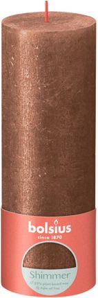 Bolsius Świeca Pieńkowa Rustic Shimmer (Miedziany 190 Mm X 68 Mm) 1528
