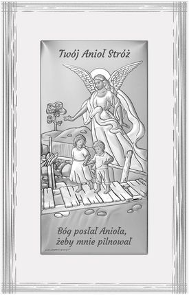 Beltrami Obrazek Anioł Stróż Pamiątka chrztu | Rozmiar: 9x15.5 cm | SKU: BC6769S1/2FB