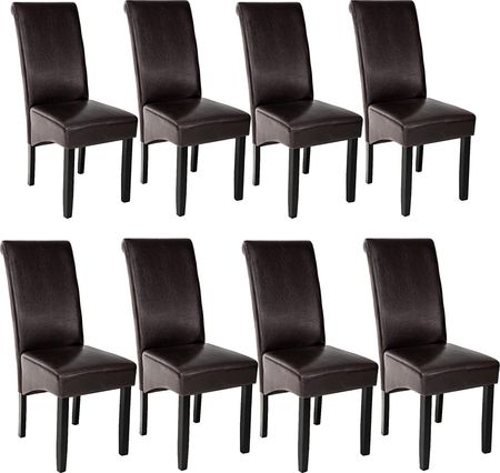 Tectake 8 Eleganckie Krzesła Do Jadalni Lub Salonu Brązowy 9865715