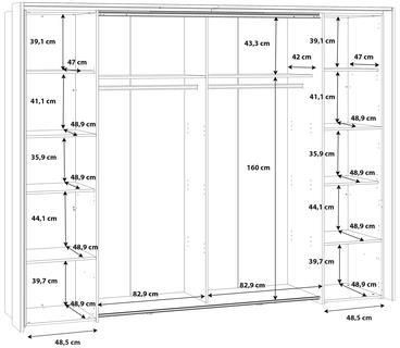 Forte Salony Agata Szafa Z Przesuwnymi Drzwiami I Oświetleniem