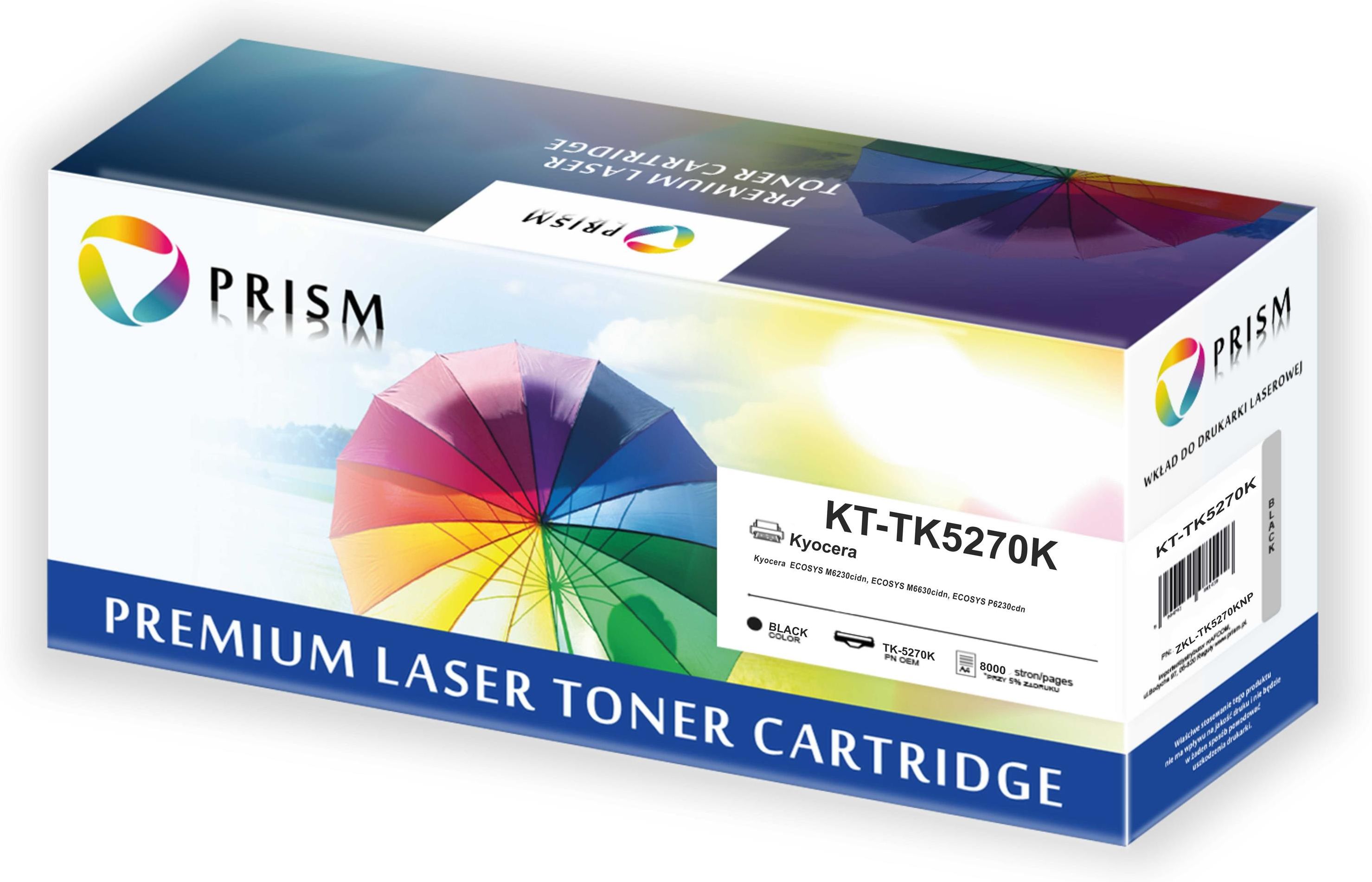 Prism Kyocera Toner TK-5270K Black 8K 100% new 1T02TV0NL0 (ZKLTK5270KNP ...
