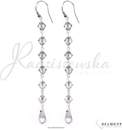 Diament Kolczyki Srebrne Radziszewska Jewellery Swarovski DIA-KLC-KR 493 DIAKLCKR493