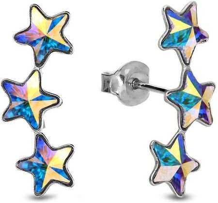 Spark Srebrne kolczyki " Trzy Gwiazdki " Swarovski Crystals 925 K281653AB
