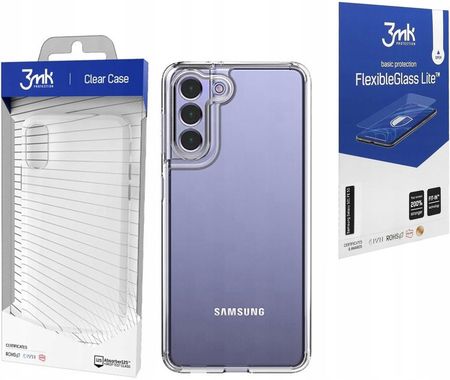 Etui Clear Case 3Mk + Szkło 3Mk do Samsung S21 Fe