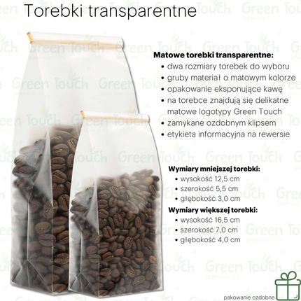Progressive Kawa Ziarnista Chałwa Turecka Pakowanie Ozdobne Torebka Transparentna 120g