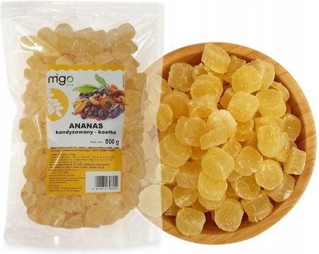 Ananas Kandyzowany Kostka Przekąska Migogroup 500g