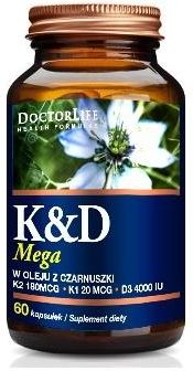 Doctor Life witamina K2 & D3 200/4000 MEGA 60kaps.
