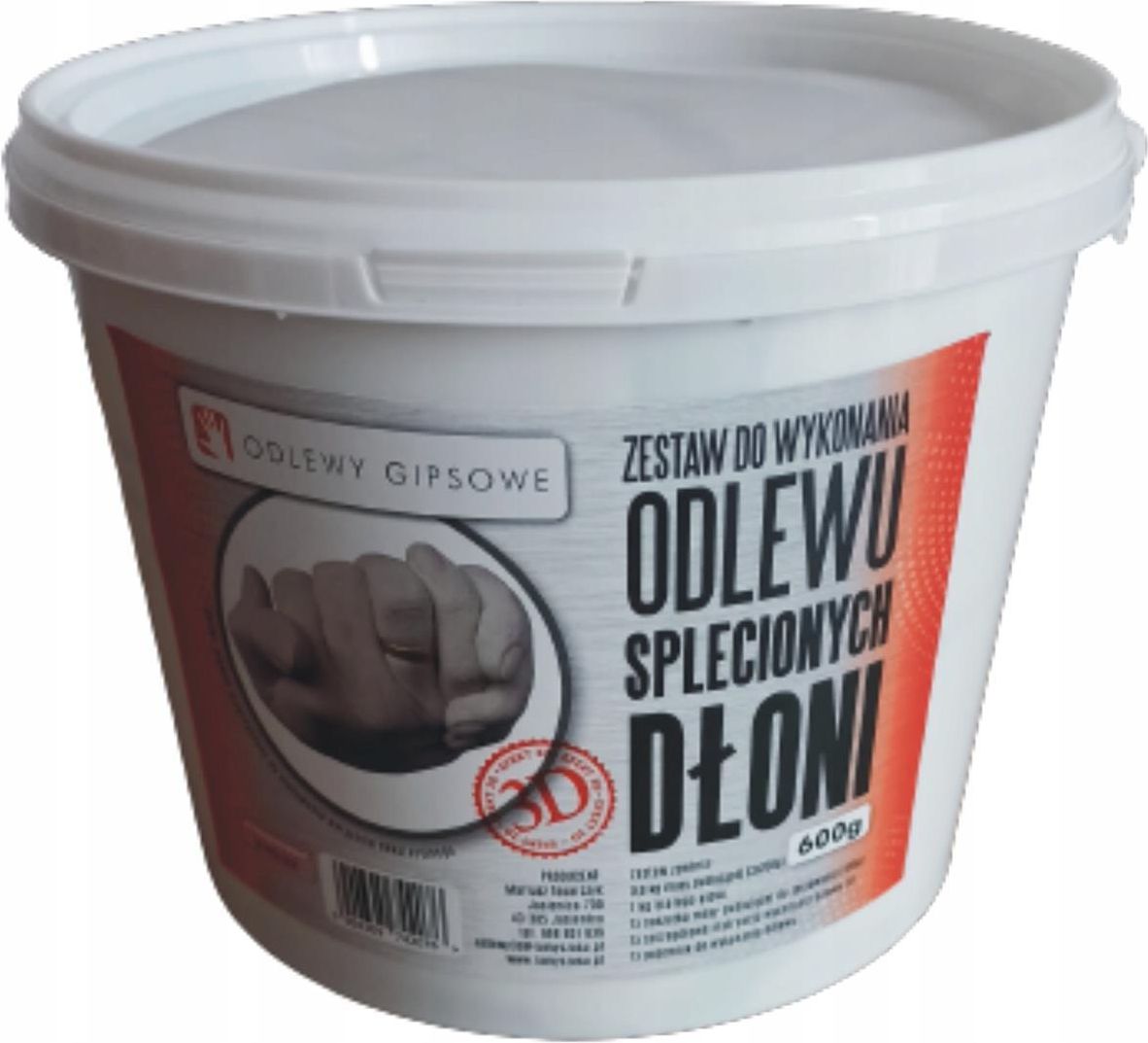 Ramy Czasu Zestaw Do Odlewu Splecionych Dłoni + Okrągły Pojemnik Na Odlew 3L 2076 - zdjęcie 5 Ramy Czasu Zestaw Do Odlewu Splecionych Dłoni + Okrągły Pojemnik Na Odlew 3L 2076