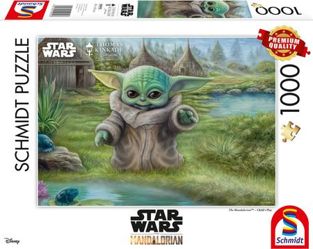 Schmidt Spiele Puzzle 1000El. Pq Star Wars The Mandalorian Baby Yoda T Kinkade 110805