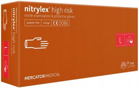 Rękawice nitrylowe Nitrylex High Risk L 100szt.