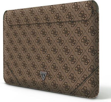 Guess 4G Uptown Triangle Logo Sleeve - 13" / 14" brązowy (GUCS14P4TW)