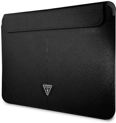 Guess Saffiano Triangle Logo Sleeve - 13" / 14" czarny (GUCS14PSATLK)