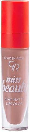 Golden Rose Miss Beauty Stay Matte Lipcolor Pomadka w płynie 01 Blush Nude