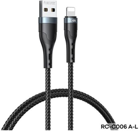 REMAX kabel USB do Apple Lightning 8-pin 2,4A Sailing RC-C006 1 metr czarny