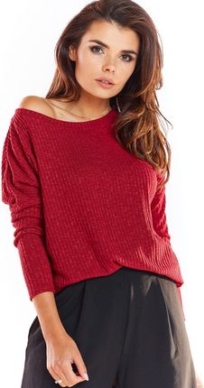 TRENDYOL Szyde\u0142kowany sweter czerwony W stylu casual Moda Swetry Szydełkowane swetry 