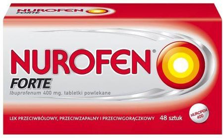 Nurofen Forte ibuprofen 400 mg leki przeciwbólowe 48 tabletek