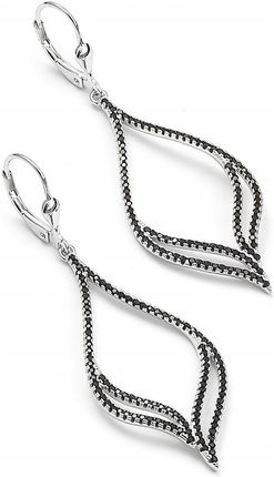 Mo-Biżuteria Kolczyki srebrne, wiszące, długie 11886152556